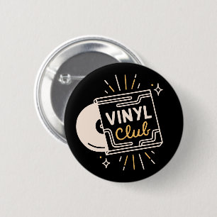 Vinyl-Club-Schallplattenliebhaber-Ästhetik Button