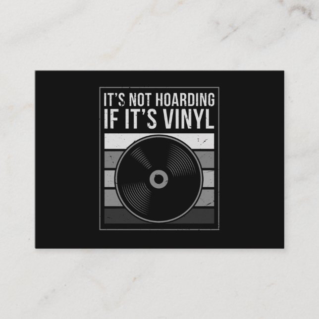 Vinyl Collector Music DJ Record Men Vinyl Visitenkarte (Vorderseite)