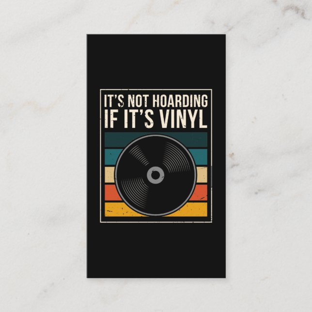 Vinyl Collector Music DJ Record Vinyl Visitenkarte (Vorderseite)