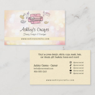 Vinyl Crafting and Design - Blush Pink Business C Visitenkarte