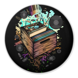 Vinyl Crate Music Keramikknauf