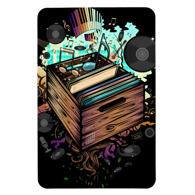 Vinyl Crate Music Magnet (Vertikal)