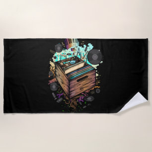 Vinyl Crate Music Strandtuch