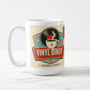 Vinyl Diner Records & Coffee – Retro-Musik Kaffeetasse
