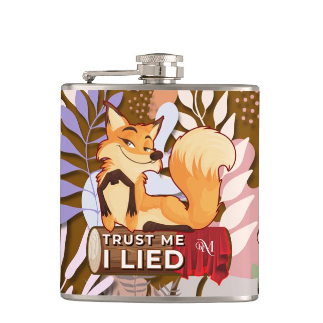 Vinyl Flask 6oz : Trust Me (braun) Flachmann (Vorderseite)