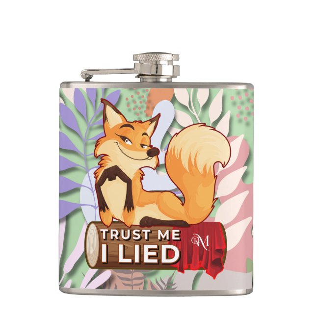Vinyl Flask 6oz : Trust Me (hellgrün) Flachmann (Vorderseite)