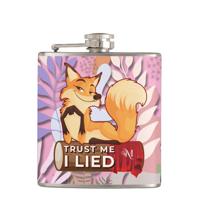Vinyl Flask 6oz : Trust Me (pink) Flachmann (Vorderseite)