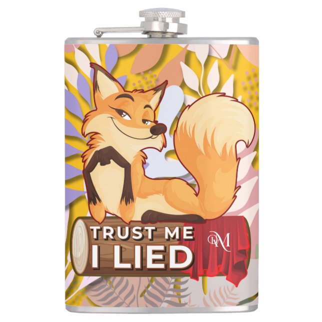 Vinyl Flask 8oz : Trust Me (orange) Flachmann (Vorderseite)