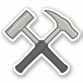 Vinyl für das Rock Hammer Logo des Geologen Aufkleber