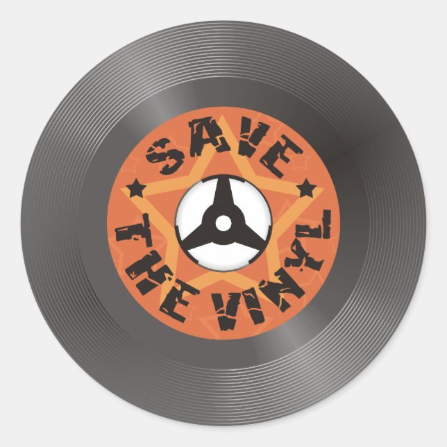 Vinyl gerettet runder aufkleber (Vorderseite)