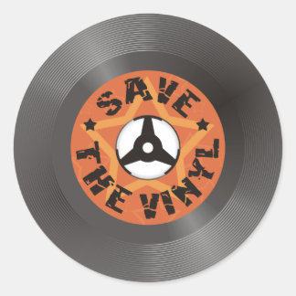 Vinyl gerettet runder aufkleber