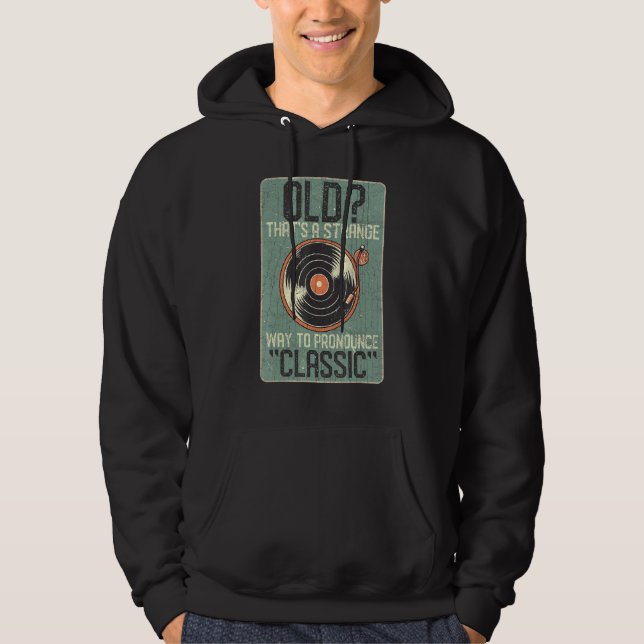 Vinyl Inspiriert Vinyl-Platten in Verbindung mit V Hoodie (Vorderseite)