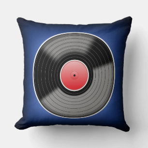 Vinyl-Junkie Blue Fade Quadratisches Wurfkissen Kissen