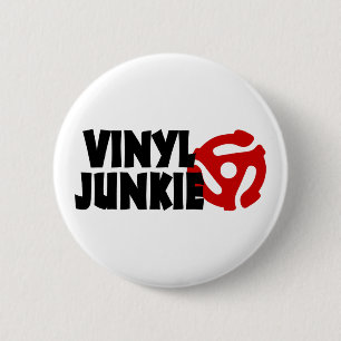Vinyl Junkie Button