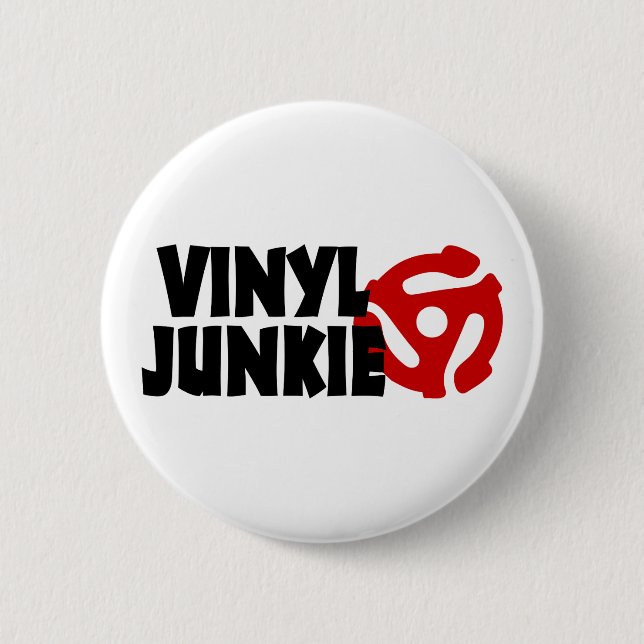Vinyl Junkie Button (Vorderseite)