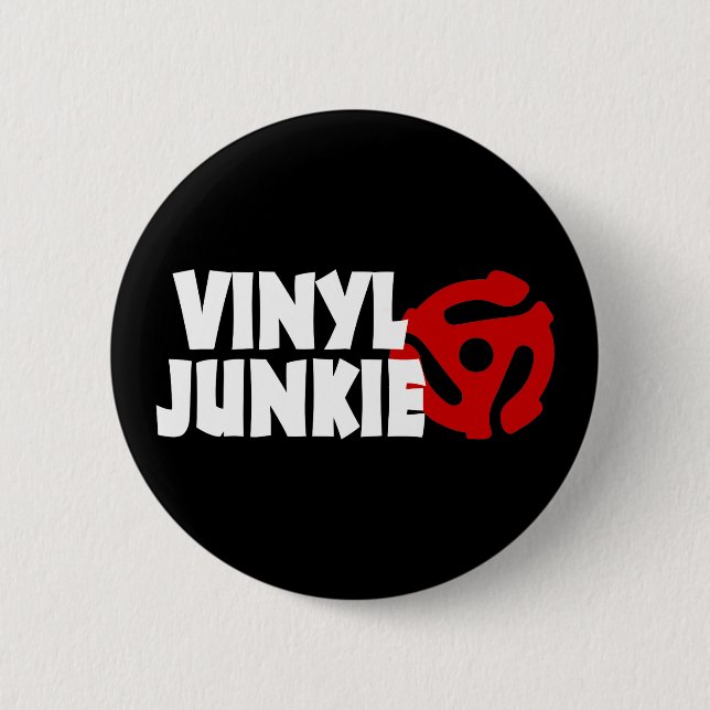 Vinyl Junkie Button (Vorderseite)