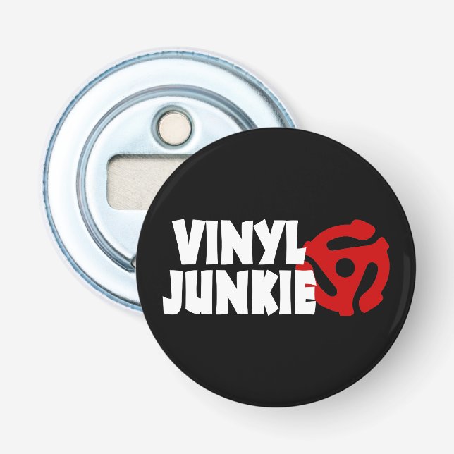 Vinyl Junkie Flaschenöffner (Vorderseite)