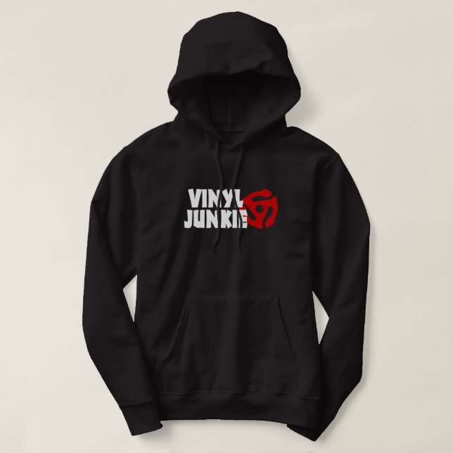 Vinyl Junkie Hoodie (Design vorne)