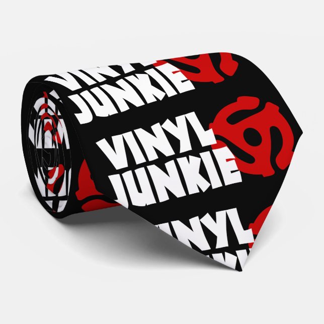 Vinyl Junkie Krawatte (Gerollt)
