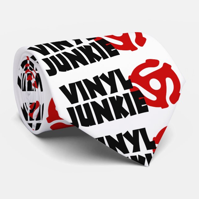 Vinyl Junkie Krawatte (Gerollt)