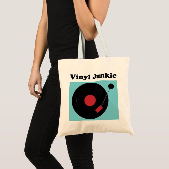 Vinyl Junkie Modern Record Lover Tragetasche (Vorderseite (Produkt))