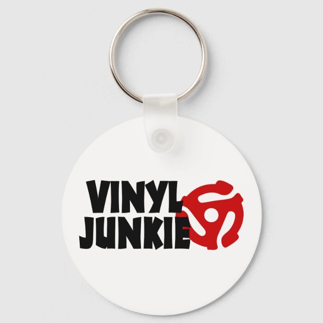 Vinyl Junkie Schlüsselanhänger (Vorderseite)
