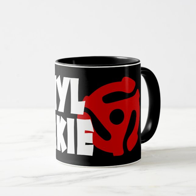 Vinyl Junkie Tasse (VorderseiteRechts)