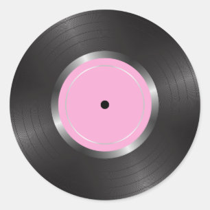 Vinyl-Langspielscheibe Runder Aufkleber