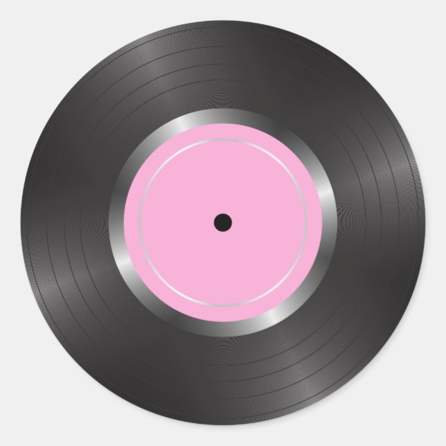 Vinyl-Langspielscheibe Runder Aufkleber (Vorderseite)