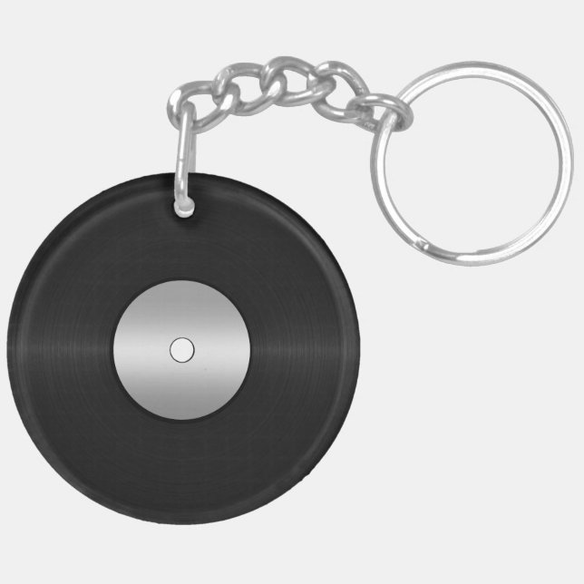 Vinyl-Look LP Record Schlüsselanhänger (Rückseite rechts)