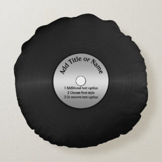 Vinyl LP Record Background Rundes Kissen