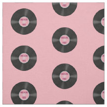Vinyl LP Record on Pink Pattern