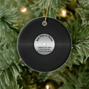 Vinyl-LP-Schallplatten-Hintergrund Keramik Ornament