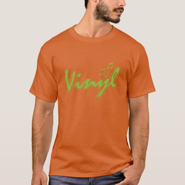 Vinyl mit Musiknoten Vinyl Record Music T-Shirt (Vorderseite)