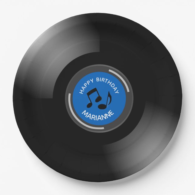 Vinyl Platten Design Paper Teller (Vorderseite)