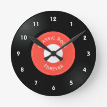 Vinyl Platten Design Round Clock