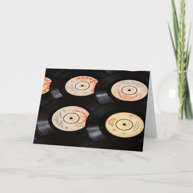 Vinyl-Platten Hintergrund Karte (Vorderseite)
