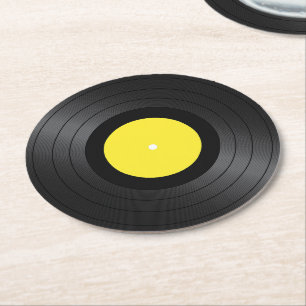 Vinyl Platten Images Round Paper Untersetzer