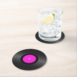 Vinyl Platten Images Round Paper Untersetzer