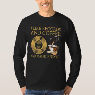Vinyl Platten Music Disc Kaffeemaschine T-Shirt