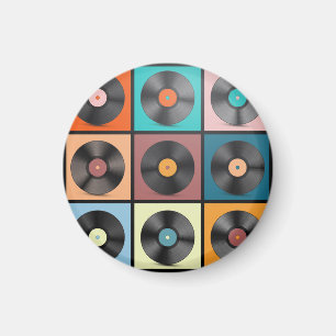 Vinyl-Platten: Retro-LP-Set. Magnet