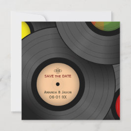 Vinyl Platten Retro Save the Date Einladung