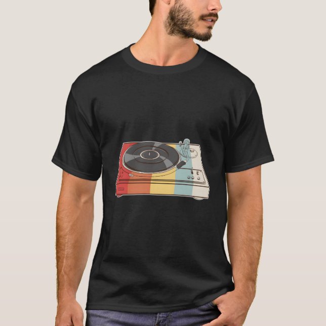 Vinyl Platten Turntable Dj T-Shirt (Vorderseite)
