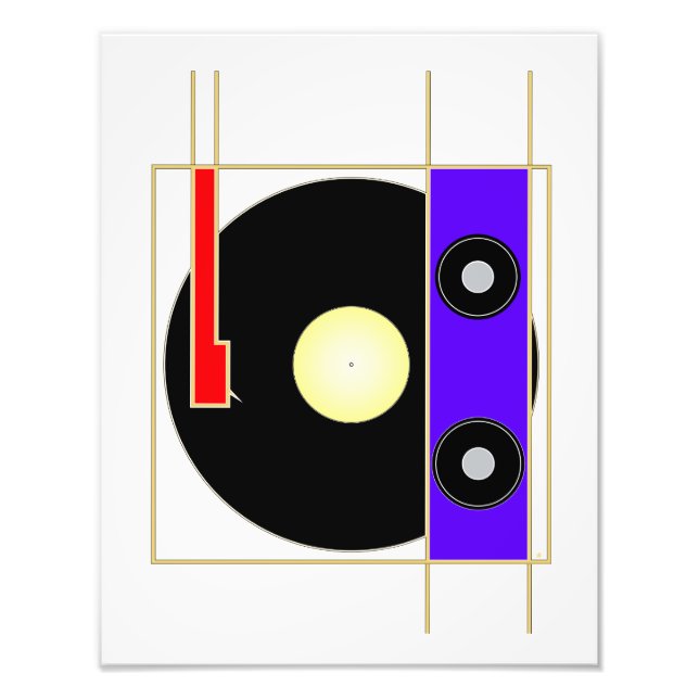 Vinyl Player Fotodruck (Vorne)