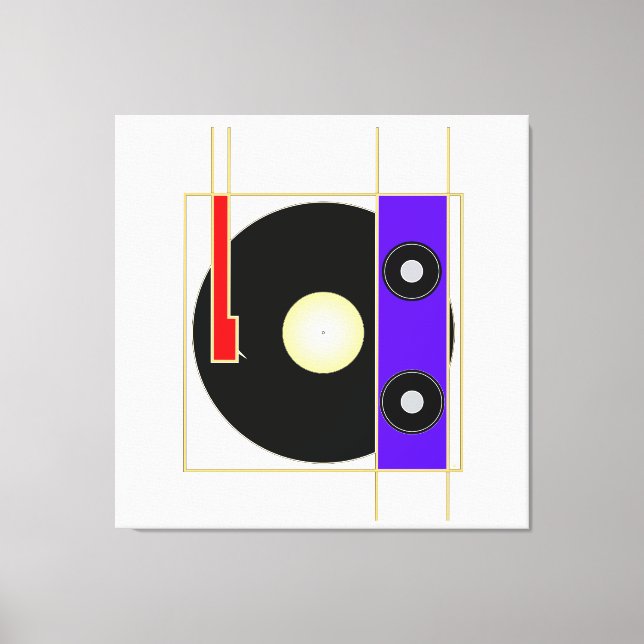 Vinyl Player Leinwanddruck (Vorderseite)