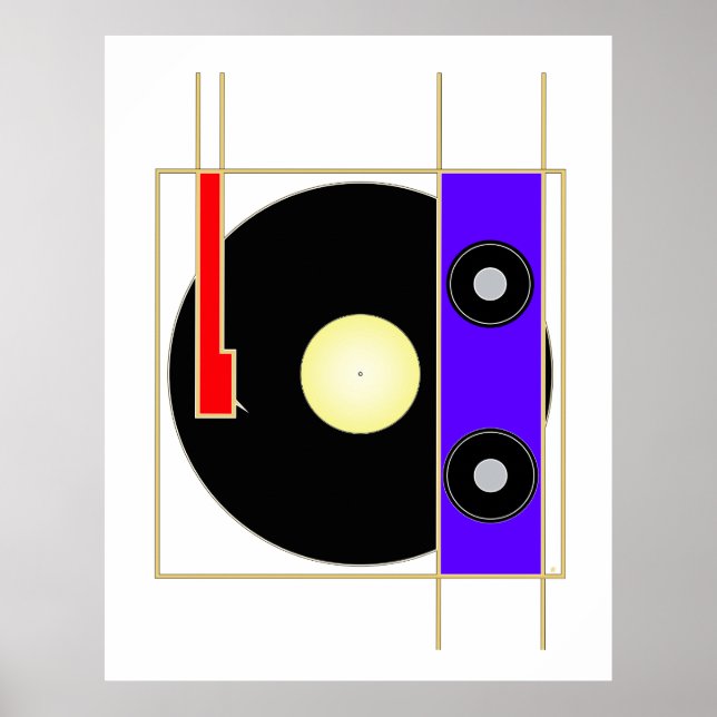 Vinyl Player Poster (Vorne)