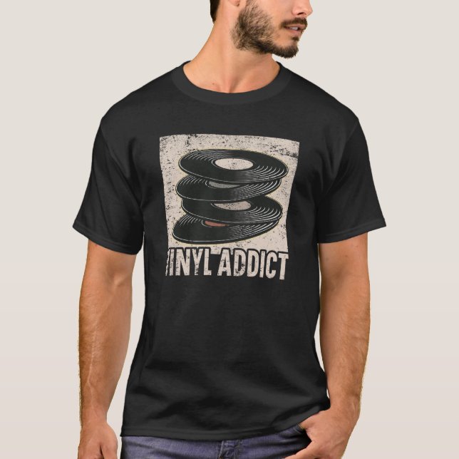Vinyl Player Vinyl Record Player Music T-Shirt (Vorderseite)