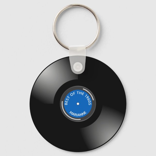 Vinyl Record Album Design Schlüsselanhänger (Vorderseite)