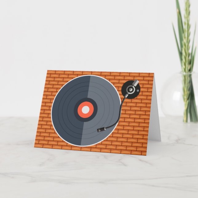 Vinyl Record Grußkarte Karte (Vorderseite)