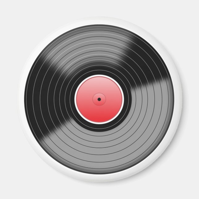 Vinyl Record L.P. Retro Magnet (Devant)